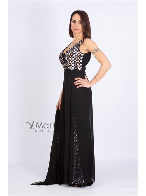 Tuta con paiette PAOLA FORTI | PF308NERO
